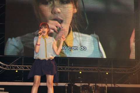 Olivia Ong of Singapore charms the audience with songs in English and Chinese.